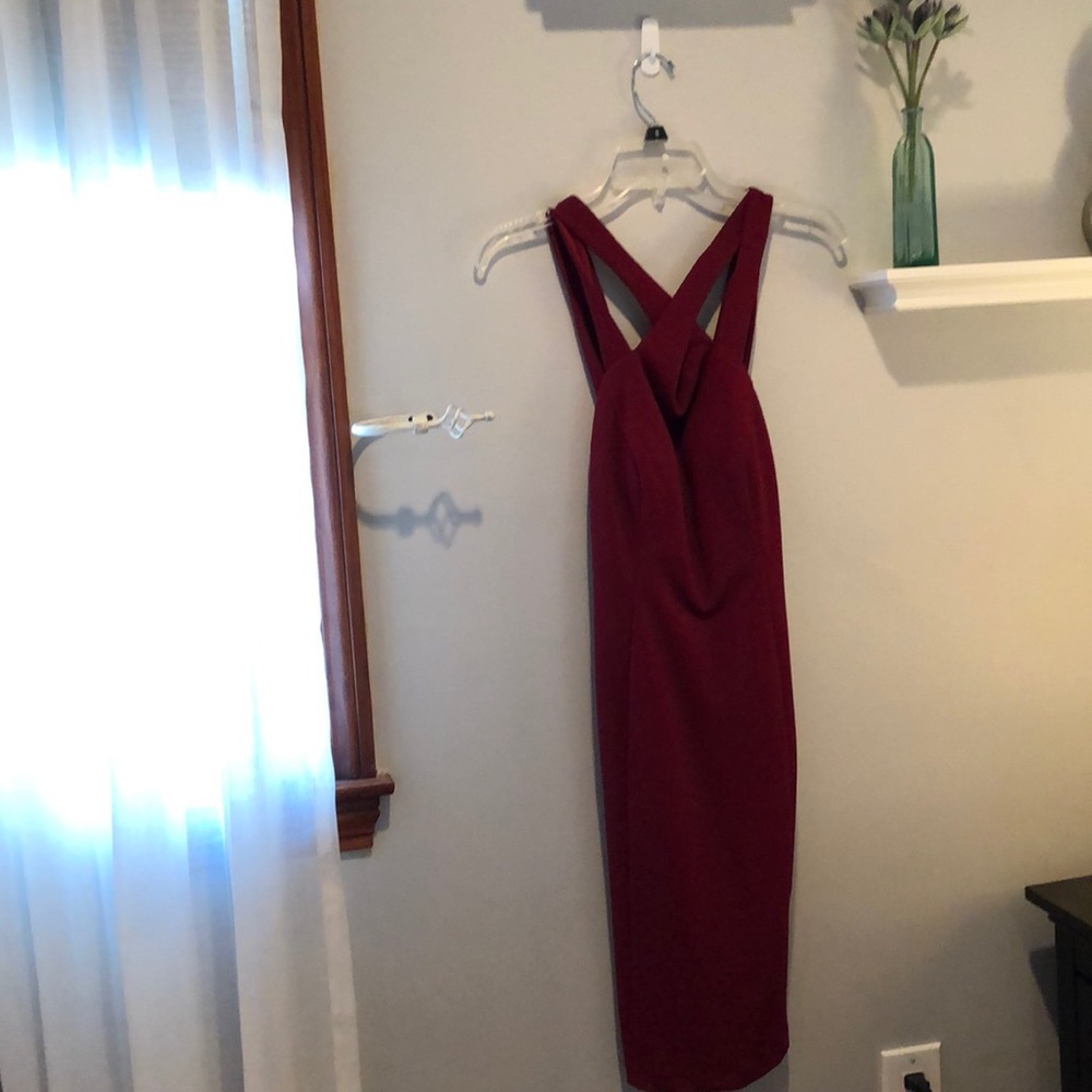 Crimson cocktail dress